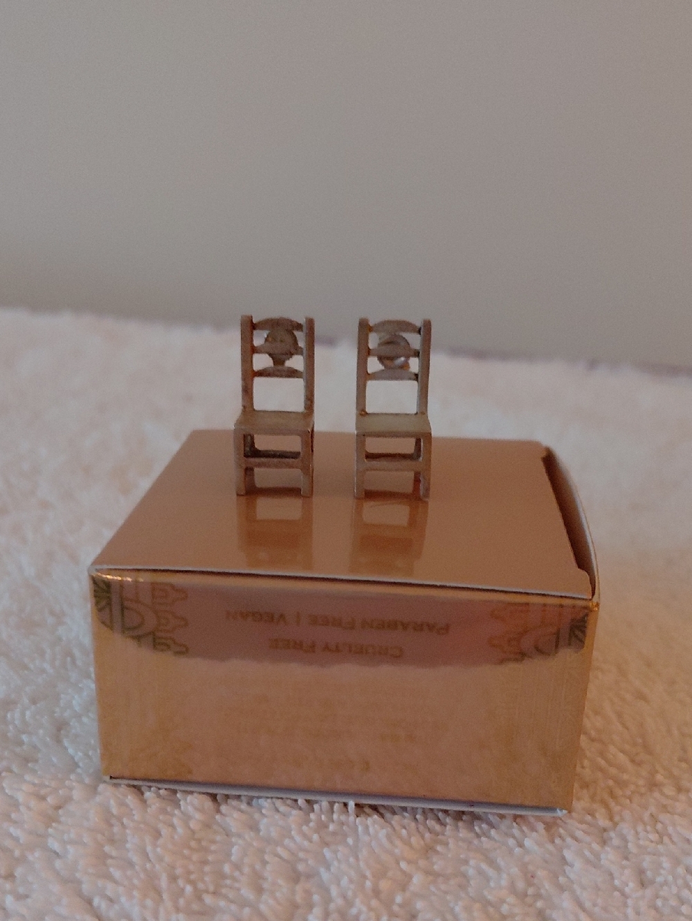 Sterling Bronze Mini Chair Stud Earrings - Silver